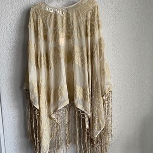 Ralph Lauren Burn Out Shawl Topper